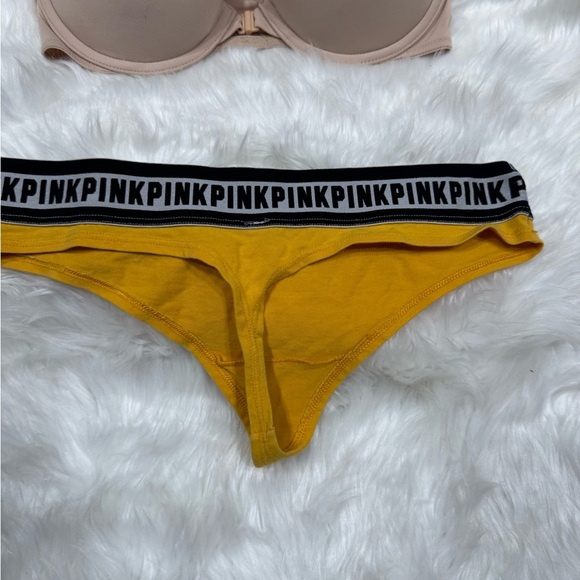 PINK Victoria's Secret Women's Tan and Yellow Intimates Set - Picture 4 of 10